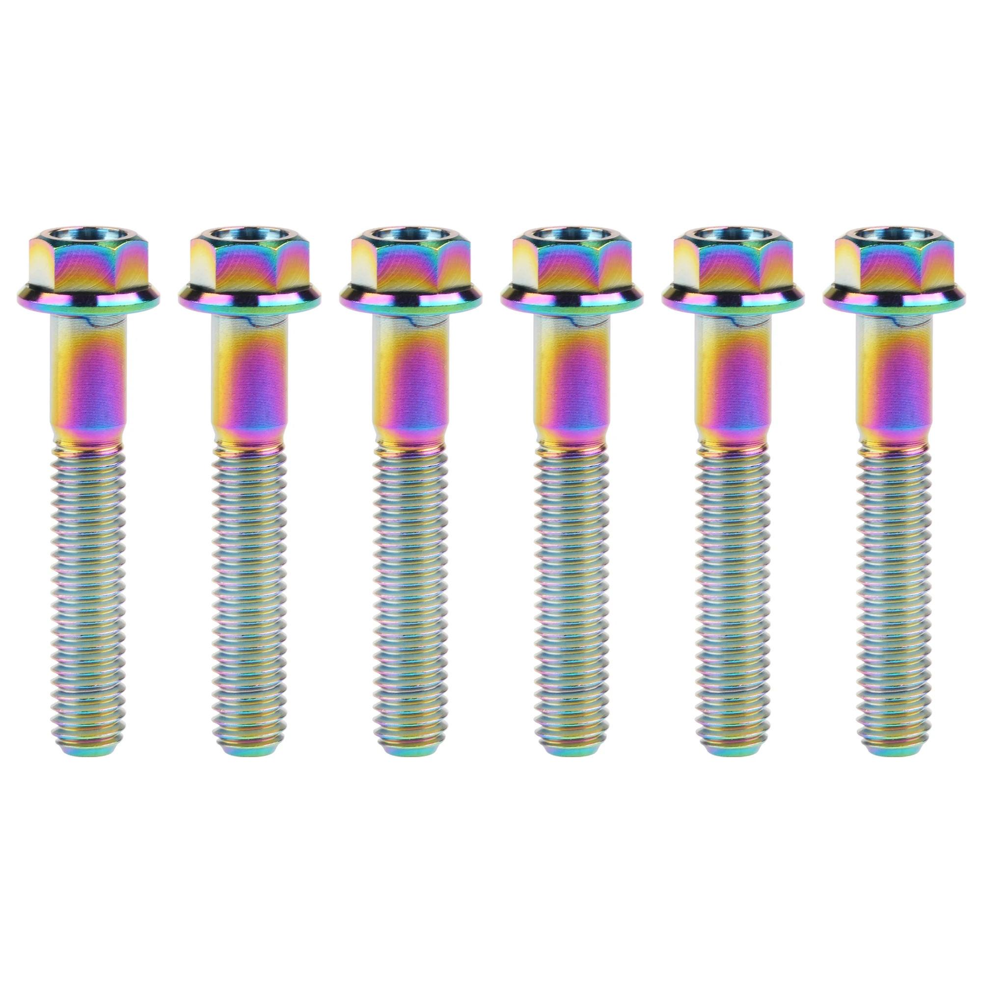 Wanyifa Titanium Screws Flange Head Hexagon Bolts M6x30/35/40/45mm For Bicycle Modification Part Fasteners 6Pcs - Image 12
