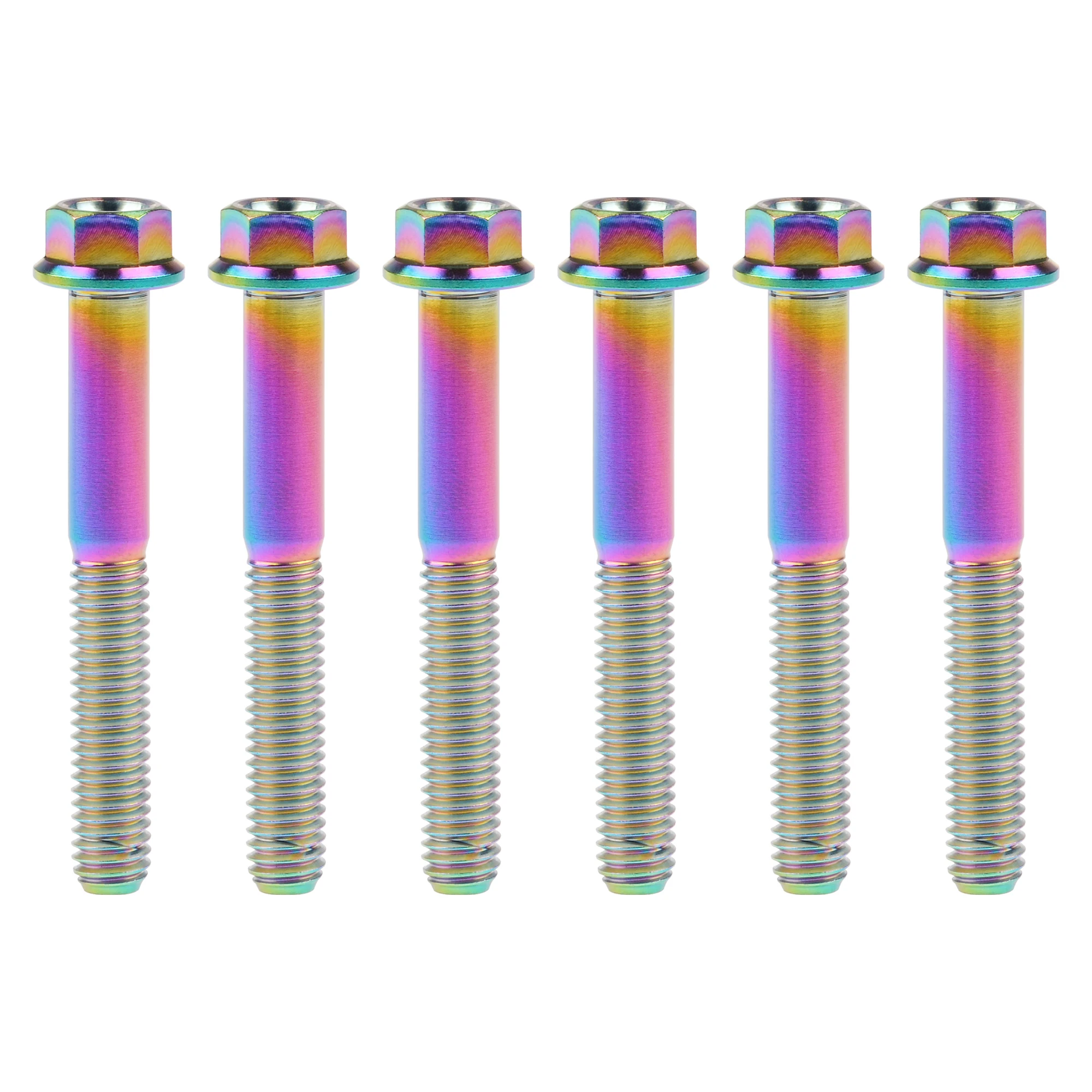 Wanyifa Titanium Screws Flange Head Hexagon Bolts M6x30/35/40/45mm For Bicycle Modification Part Fasteners 6Pcs - Image 17