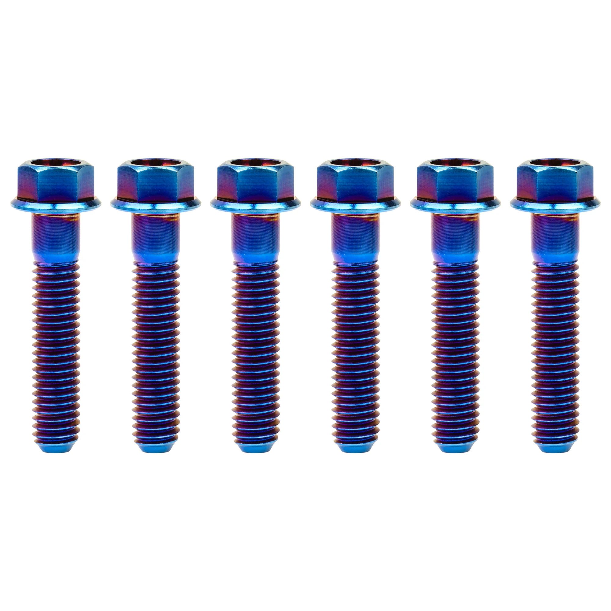 Wanyifa Titanium Screws Flange Head Hexagon Bolts M6x30/35/40/45mm For Bicycle Modification Part Fasteners 6Pcs - Image 8