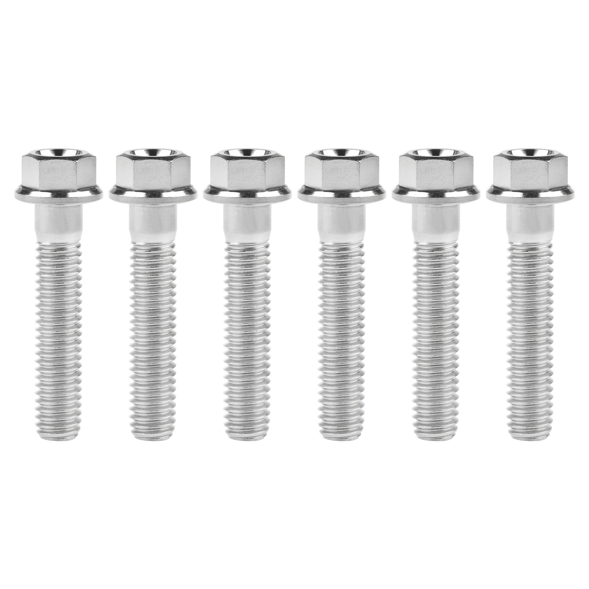 Wanyifa Titanium Screws Flange Head Hexagon Bolts M6x30/35/40/45mm For Bicycle Modification Part Fasteners 6Pcs - Image 7