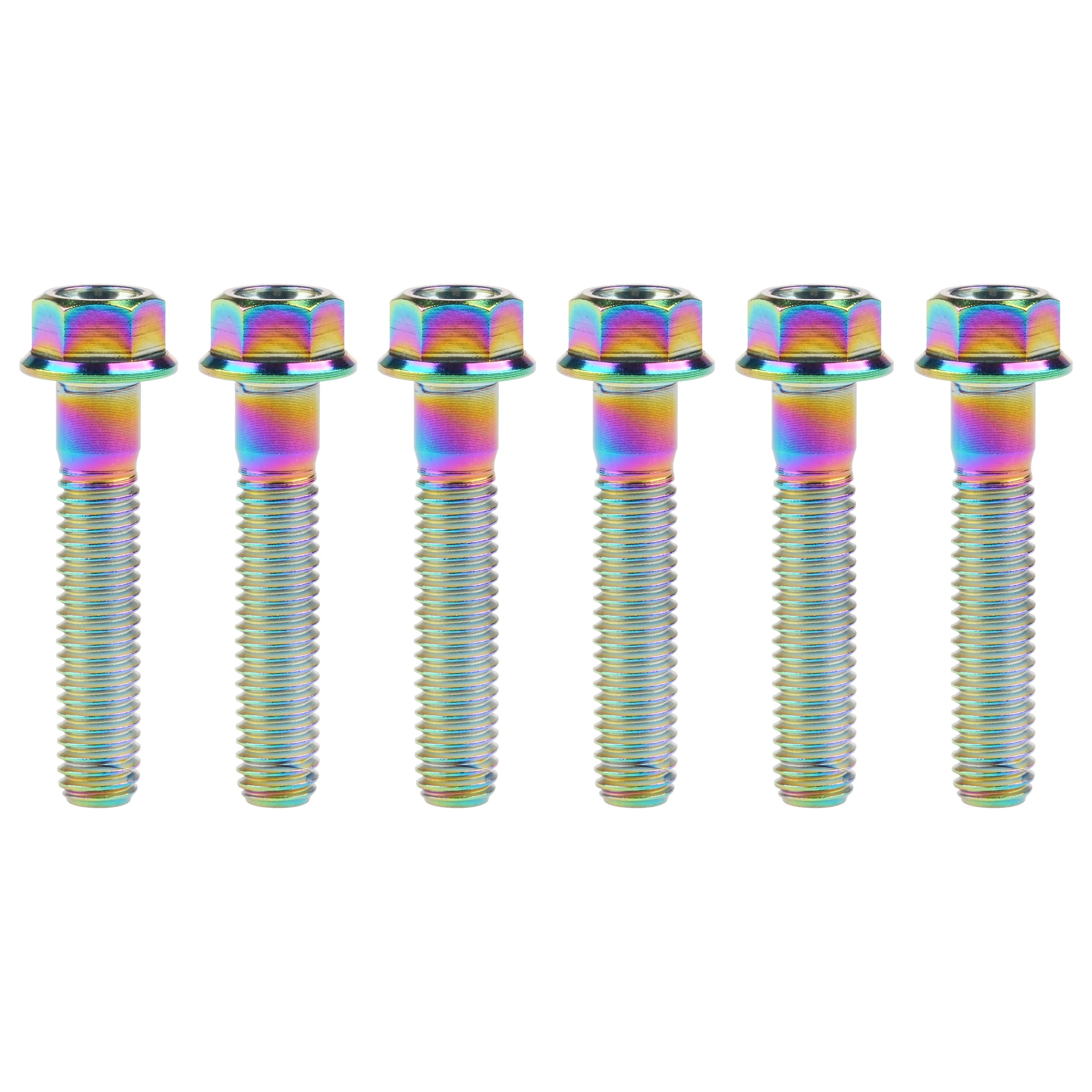 Wanyifa Titanium Screws Flange Head Hexagon Bolts M6x30/35/40/45mm For Bicycle Modification Part Fasteners 6Pcs - Image 11